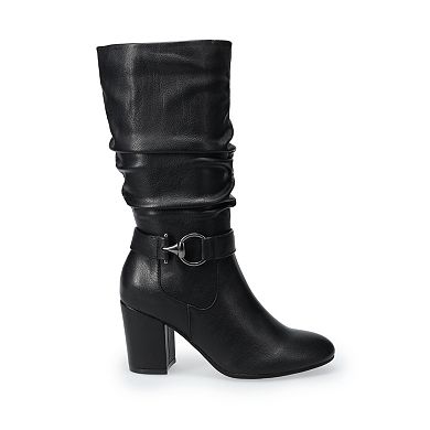 Croft & Barrow® Ayeay Women's High Heel Slouch Boots