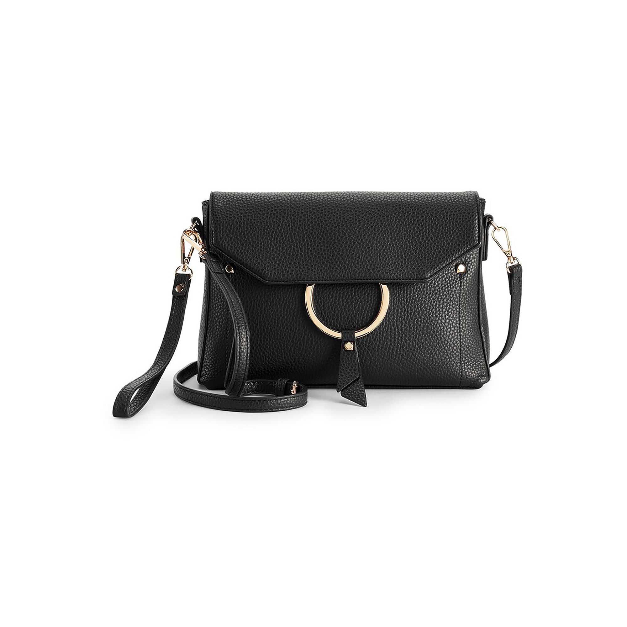 Womens Mellow World Portia Ring Crossbody, Black