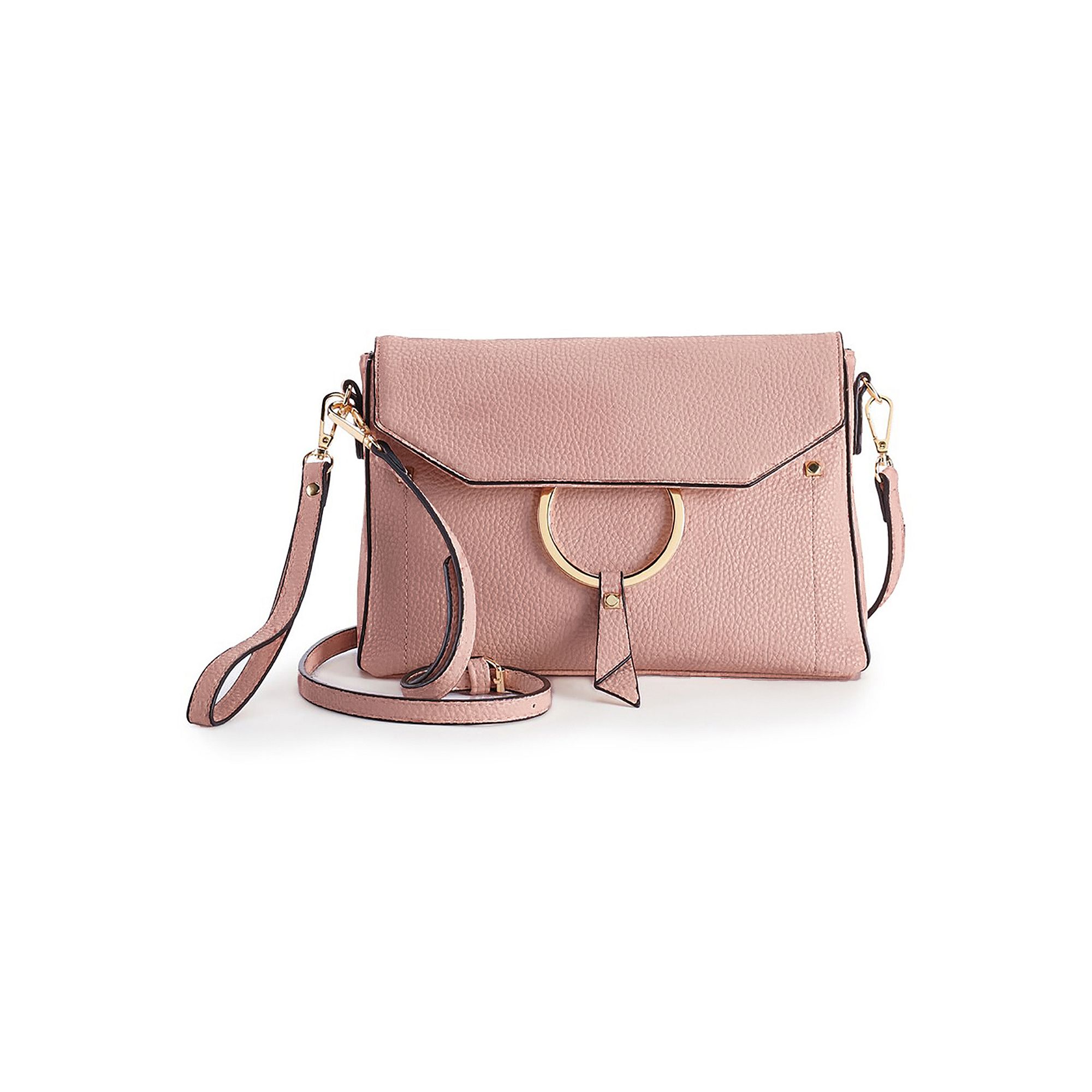 Womens Mellow World Portia Ring Crossbody, Mistyrose