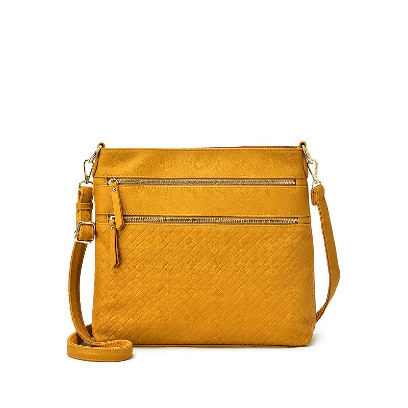 Women's Mellow World Alecia Woven Shoulder Bag, Yellow