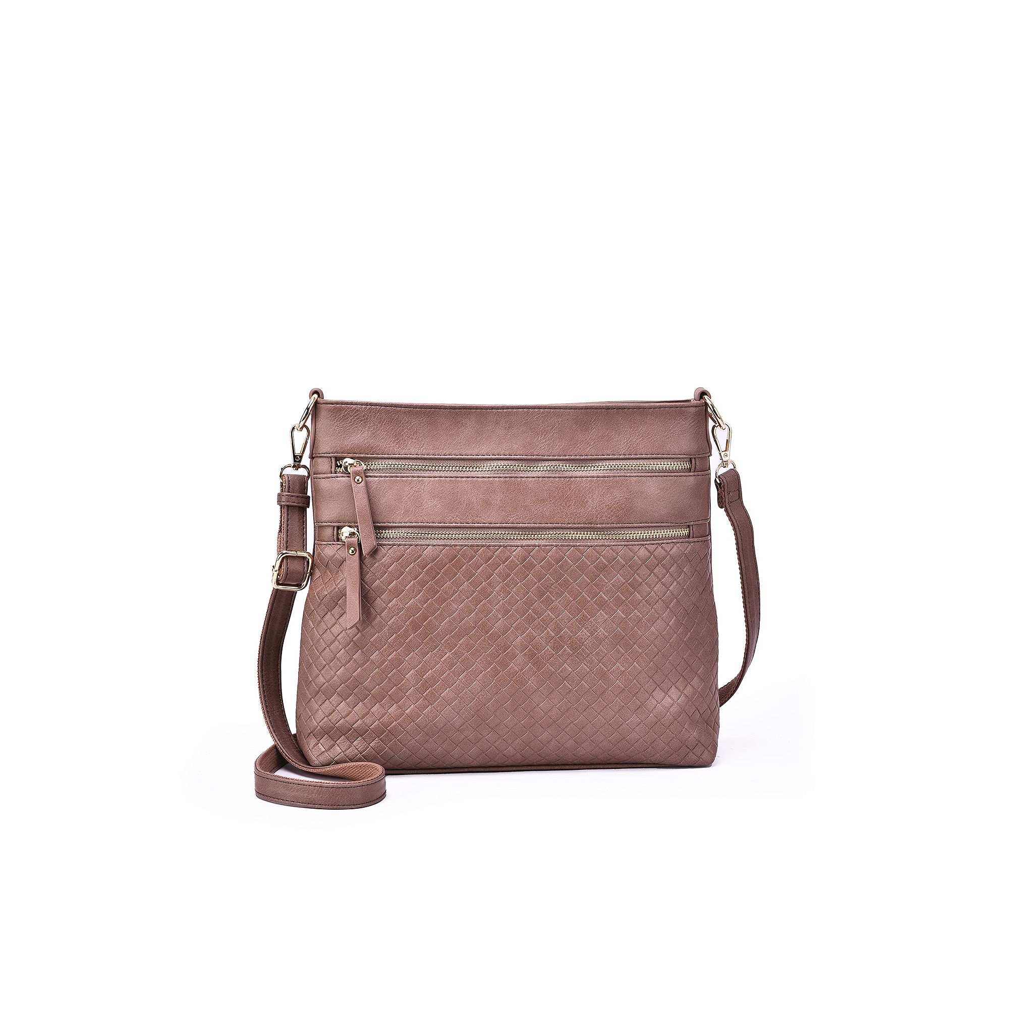 Womens Mellow World Alecia Woven Shoulder Bag, Brown