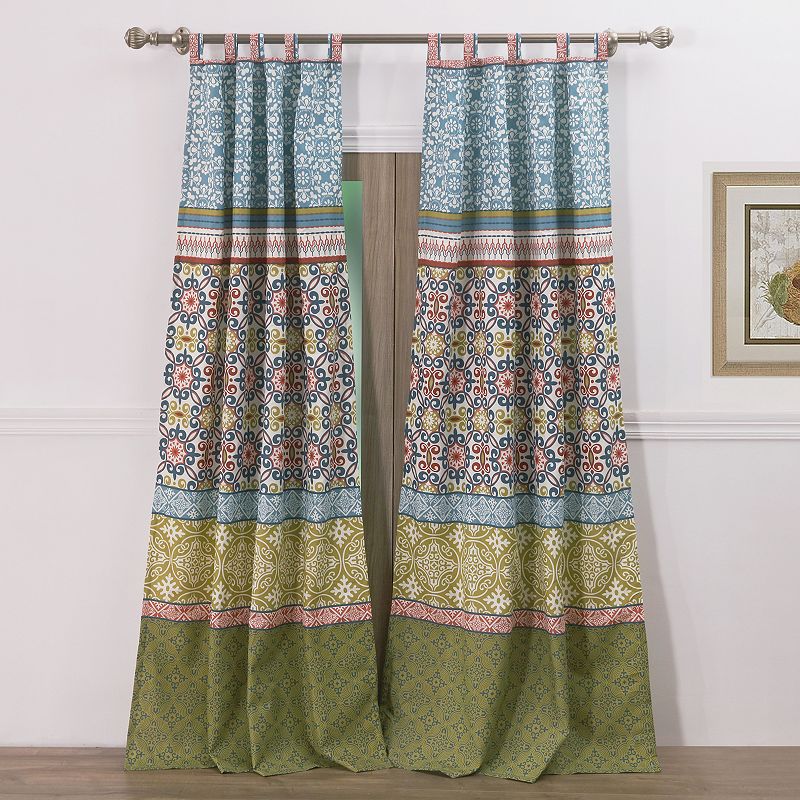 Greenland Home Fashions 2-pack Shangri-La Window Curtains, Multicolor