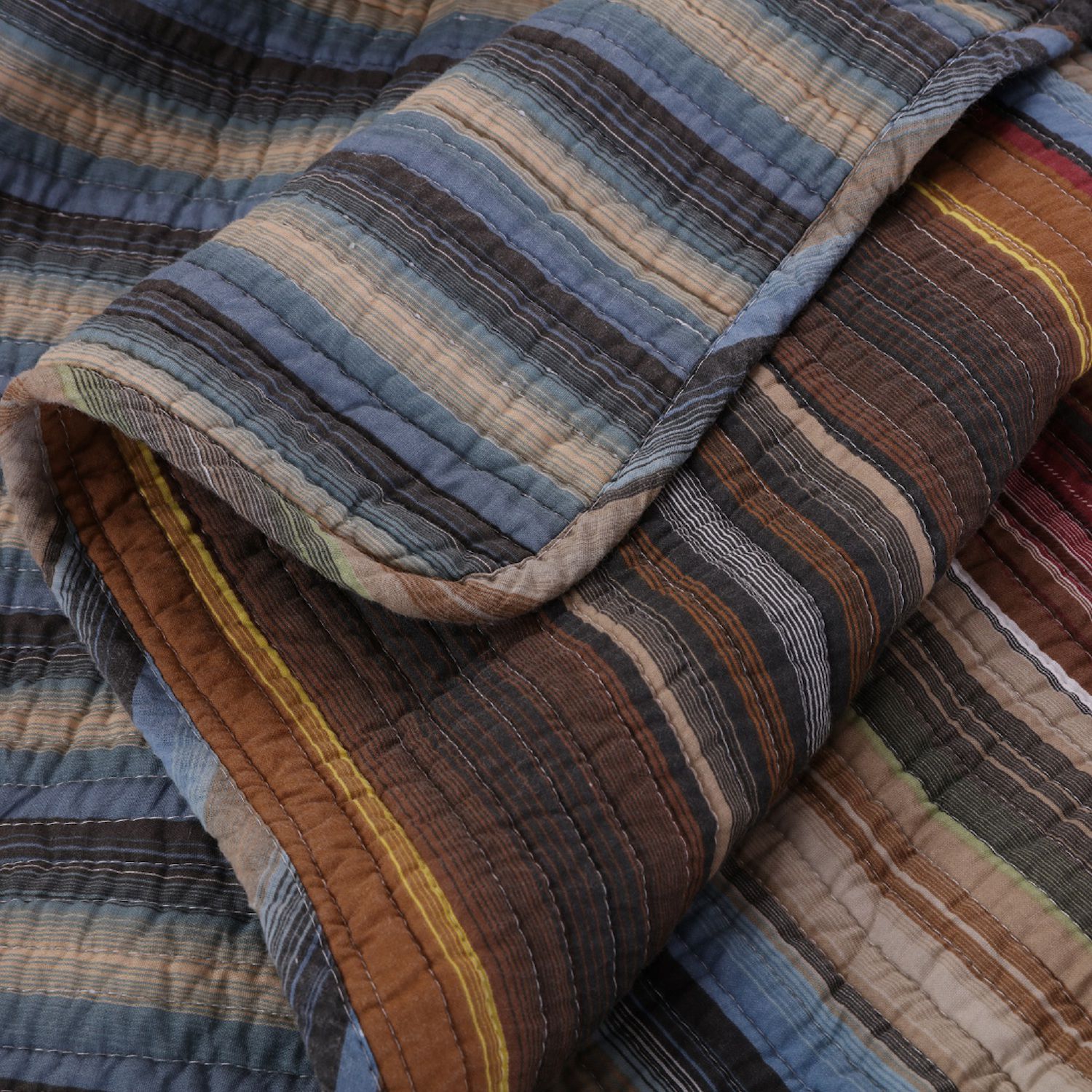 Greenland Home Durango Baumwoll-Quilt, 127 X 152 Cm – Gesteppt, Rustikales Design, 100 % Baumwolle