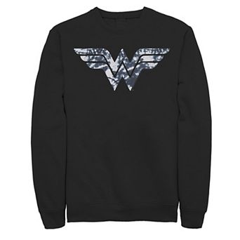 Men's DC Comics Wonder Woman Blue Tie Dye Logo Sweatshirt