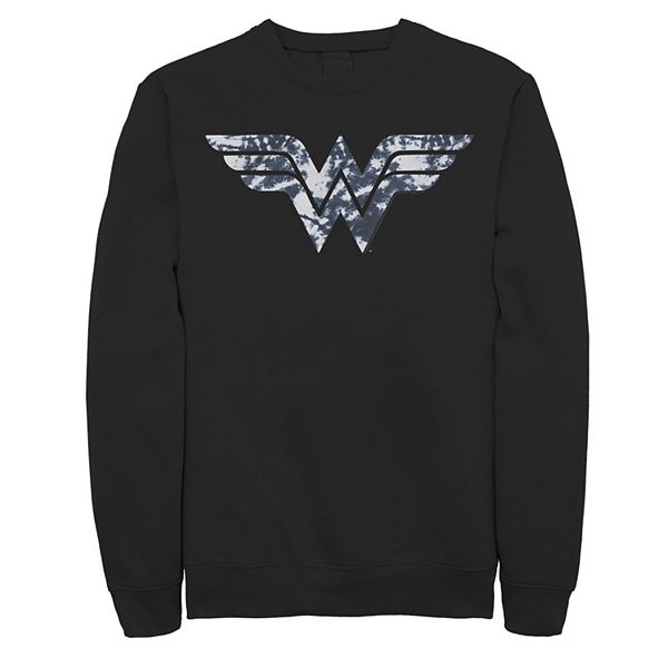 Men's DC Comics Wonder Woman Blue Tie Dye Logo Sweatshirt