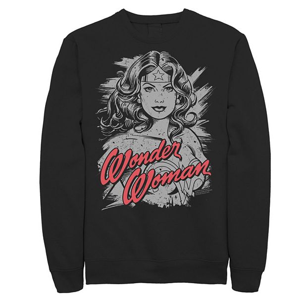 Wonder Woman Logo Distressed Women's Hoodie