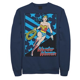 Men's DC Comics Wonder Woman Stars And Stripes Poster Sweatshirt
