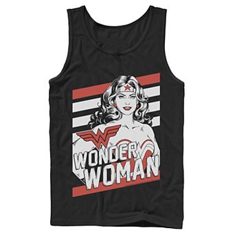 Men's DC Comics Wonder Woman Portrait Logo Tank Top
