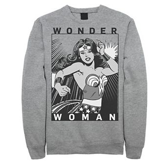 Men's DC Comics Wonder Woman Comic Poster Sweatshirt