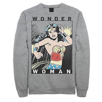 Men's DC Comics Wonder Woman Comic Poster Sweatshirt