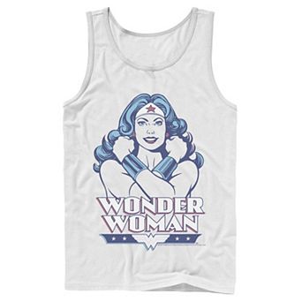 Men's DC Comics Wonder Woman Cross Chest Portrait Tank Top