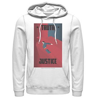 Men's DC Comics Superman Truth And Justice Split Poster Hoodie