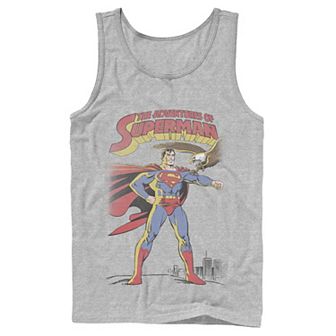 Men's DC Comics Superman Adventures Text Poster Tank Top