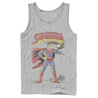 Men's DC Comics Superman Adventures Text Poster Tank Top