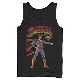 Men's DC Comics Superman Adventures Text Poster Tank Top