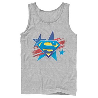 Men's DC Comics Superman Stars And Stripes Chest Logo Tank Top