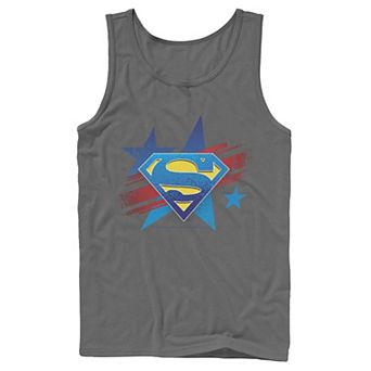 Men's DC Comics Superman Stars And Stripes Chest Logo Tank Top