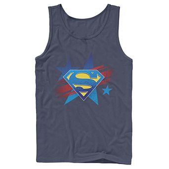 Men's DC Comics Superman Stars And Stripes Chest Logo Tank Top