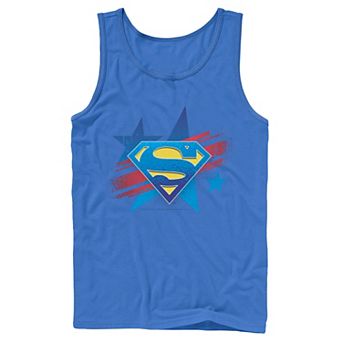 Men's DC Comics Superman Stars And Stripes Chest Logo Tank Top