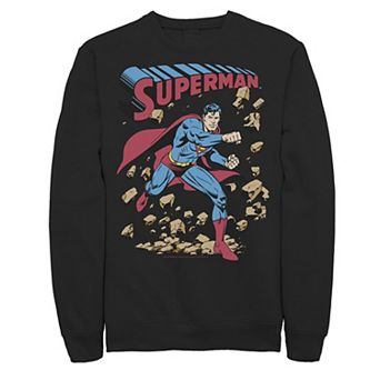 Men's DC Comics Superman Smash Rocks Vintage Poster Sweatshirt