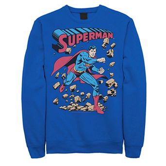 Men's DC Comics Superman Smash Rocks Vintage Poster Sweatshirt