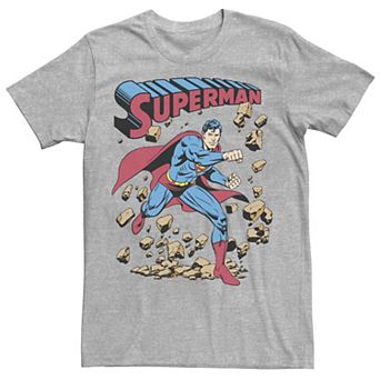 Men's DC Comics Superman Smash Rocks Vintage Poster Tee