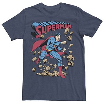 Men's DC Comics Superman Smash Rocks Vintage Poster Tee