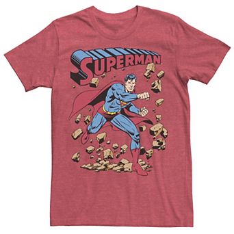 Men's DC Comics Superman Smash Rocks Vintage Poster Tee