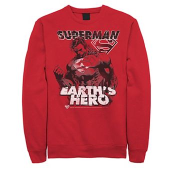 Men's DC Comics Superman Earth's Hero Sketched Poster Sweatshirt