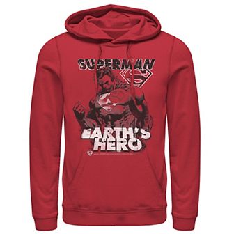 Men's DC Comics Superman Earth's Hero Sketched Poster Hoodie