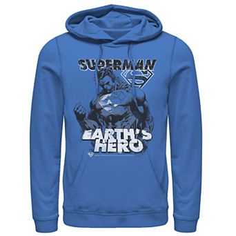 Men's DC Comics Superman Earth's Hero Sketched Poster Hoodie