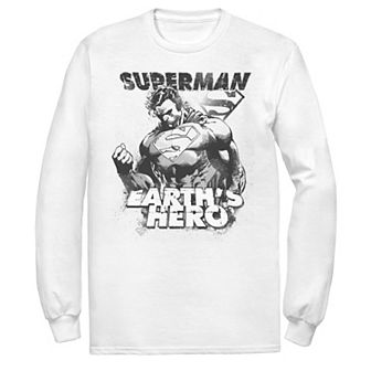 Men's DC Comics Superman Earth's Hero Sketched Poster Tee