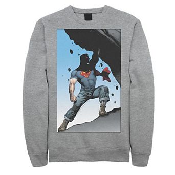 Men's DC Comics Superman Power Lift Comic Poster Sweatshirt
