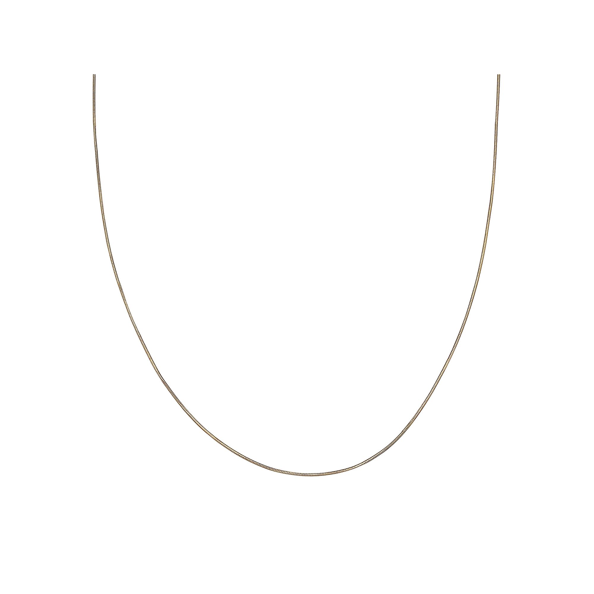 PRIMROSE Sterling Silver Snake Chain Necklace, Womens, Size: 20, Gold O