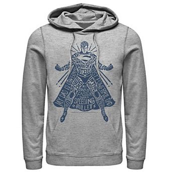 Men's DC Comics Superman Hero Text Hoodie