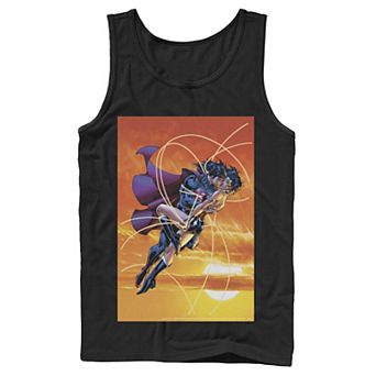 Men's DC Comics Superman Wonder Woman Kiss Poster Tank Top