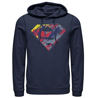 Men's DC Comics Superman Colored Pop Art Chest Logo Hoodie