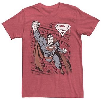 Men's DC Comics Superman Daily Planet Background Poster Tee