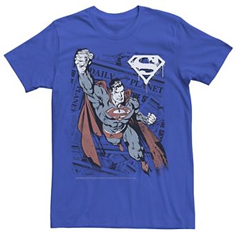 Men's DC Comics Superman Daily Planet Background Poster Tee