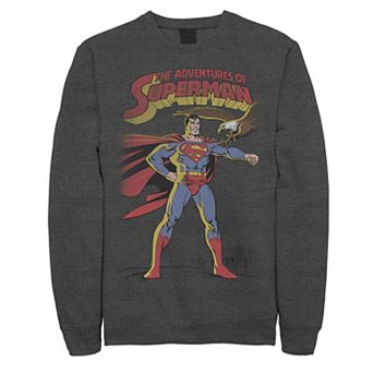 Men's DC Comics Superman Adventures Text Poster Sweatshirt