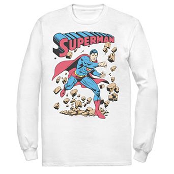 Men's DC Comics Superman Smash Rocks Vintage Poster Tee