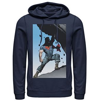 Men's DC Comics Superman Power Lift Comic Poster Hoodie