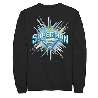 Men's DC Comics Superman Crystal Chest Text Logo Sweatshirt