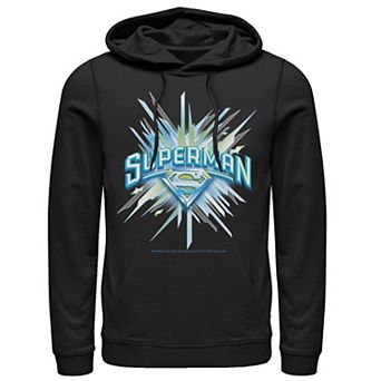 Men's DC Comics Superman Crystal Chest Text Logo Hoodie