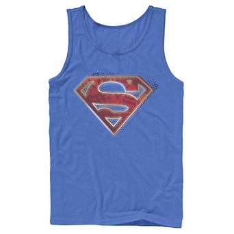 Men's DC Comics Superman Man Of Steel Chest Logo Tank Top