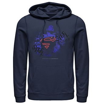 Men's DC Comics Superman Negative Hue Chest Logo Poster Hoodie