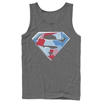 Men's DC Comics Superman Cutout Chest Logo Tank Top
