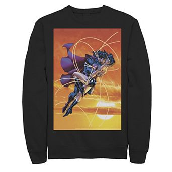 Men's DC Comics Superman Wonder Woman Kiss Poster Sweatshirt