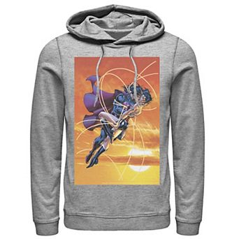 Men's DC Comics Superman Wonder Woman Kiss Poster Hoodie