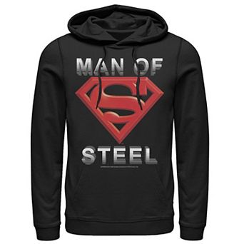 Men's DC Comics Superman Man Of Steel Text Logo Hoodie